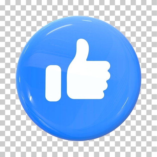 Free vector like button like icon 3d illustration