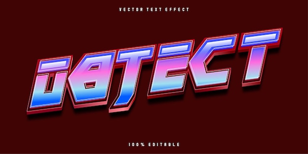 Free vector object text effect