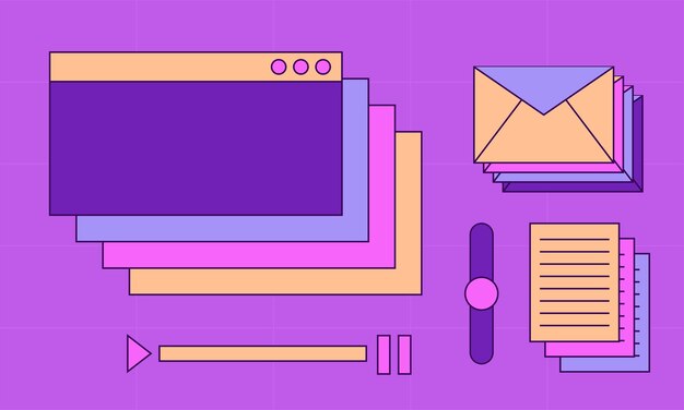 Free vector retro computer windows element