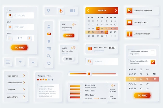 free vector template for mobile application