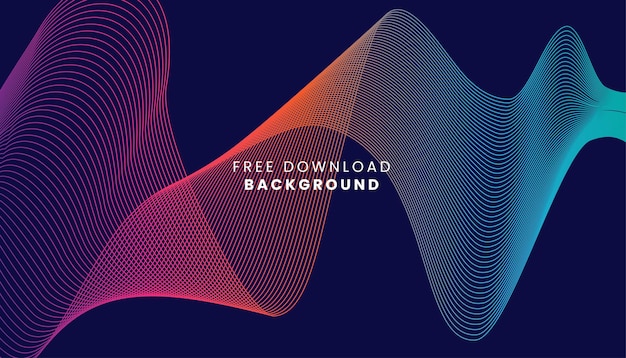 Free vector wave background banner