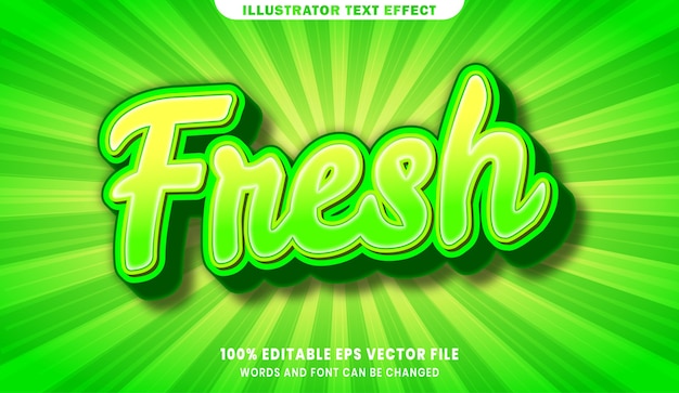 Fresh  editable text style effect