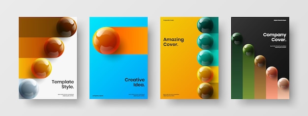 Fresh pamphlet vector design concept bundle