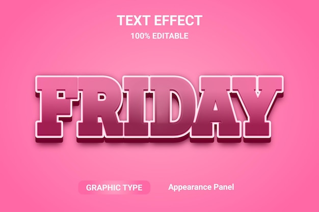 Friday text effect
