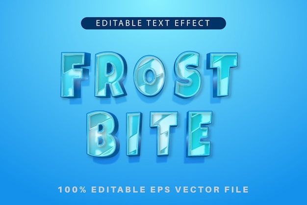 Frost Bite Editable Text Effect 3d Modern Stylejpg