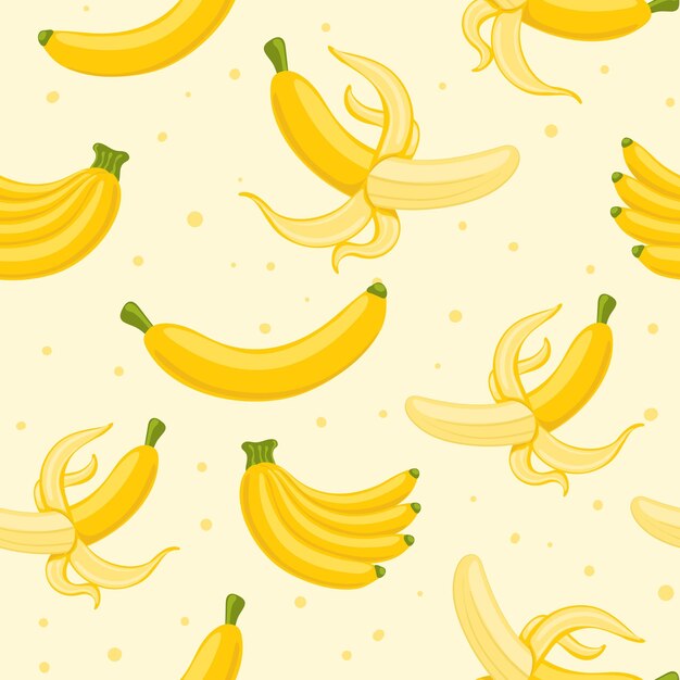 fruit banana vector seamless pattern