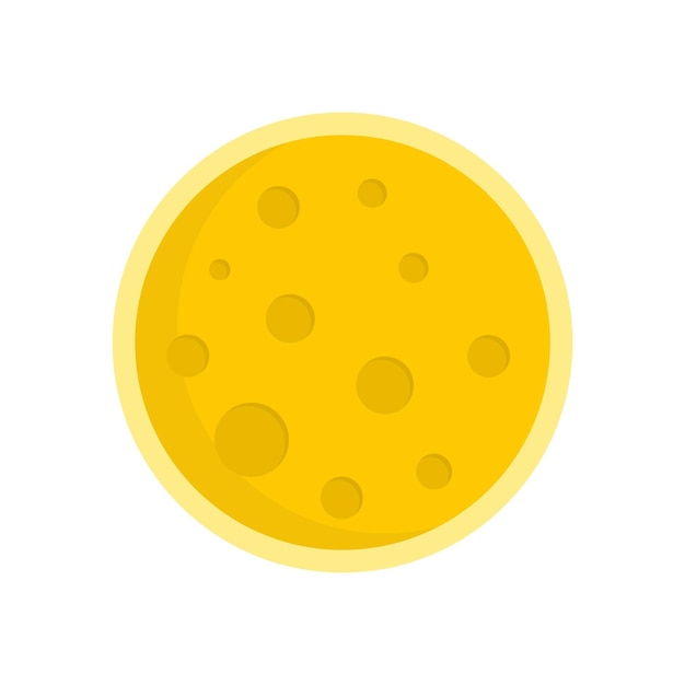 Full magic moon icon Flat illustration of full magic moon vector icon for web design
