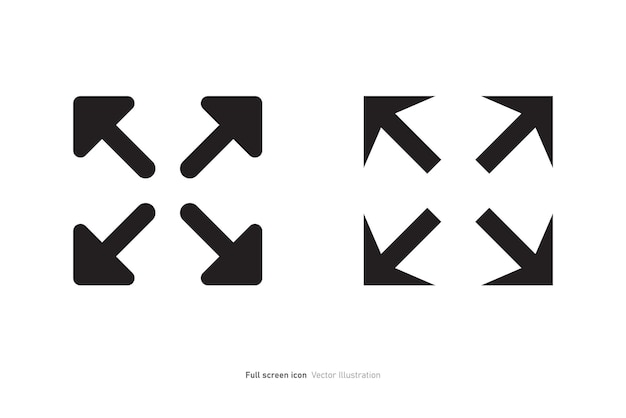 full screen and exit full screen icon design vector illustration