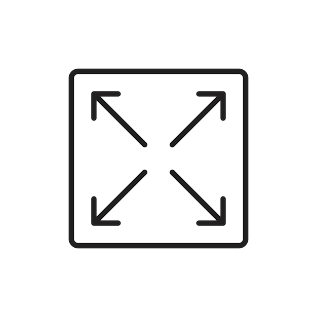 Full screen icon Simple thin outline