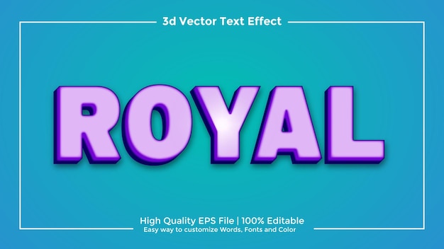 Fully editable 3d title text effect eps vector high quality