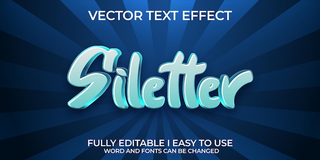 fully editable 3d vector text effect