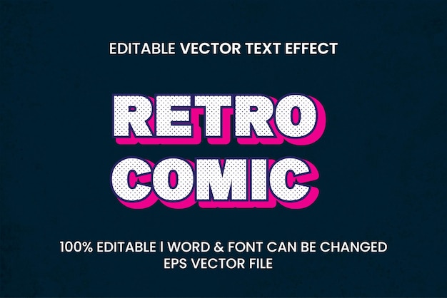 Fully Editable Retro Comic Text Effect Style