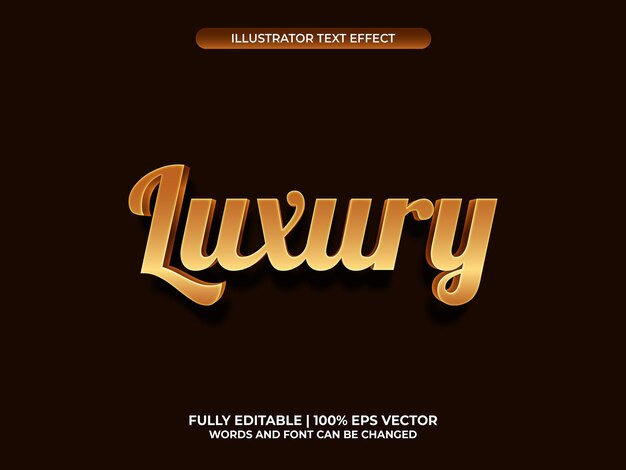 Fully Editable Text Effect Luxury