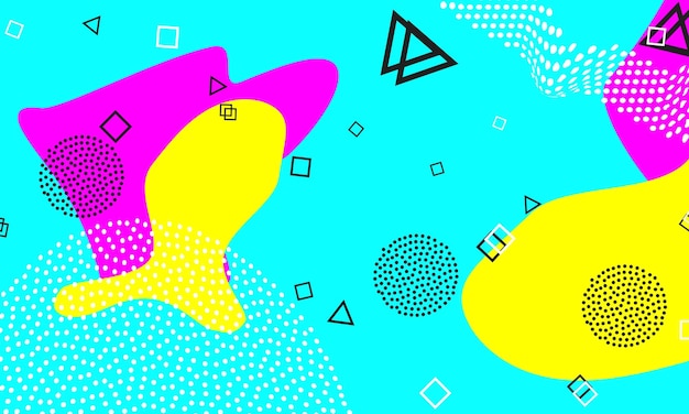 fun background pattern pink blue yellow vector