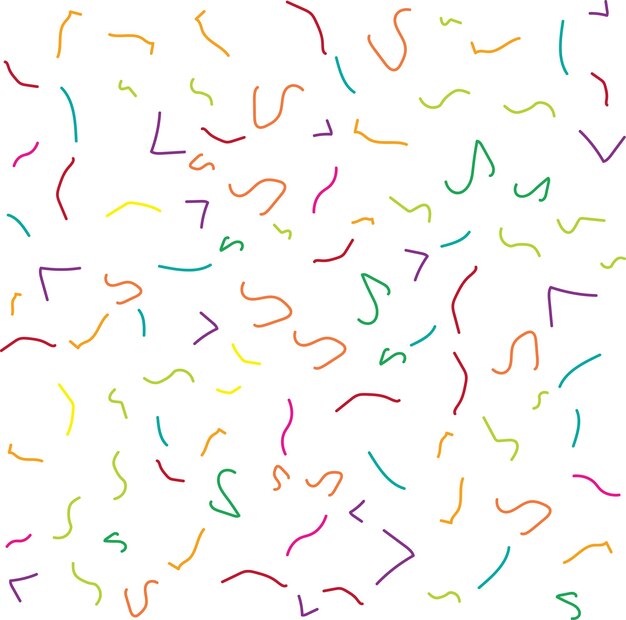 Fun colorful line doodle seamless pattern Creative minimalist style art background 2