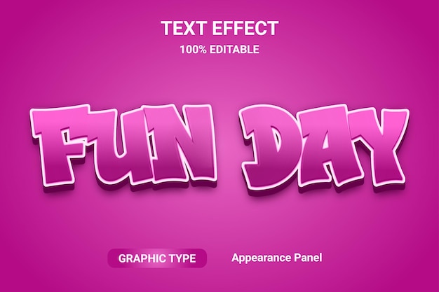 fun day 3d text effects