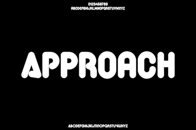 Funky Approach Fat Creative Vector Bold Display Alphabet Font Design