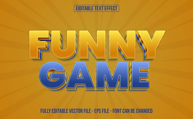 Funny Game 3D Fully Editable Text Effect