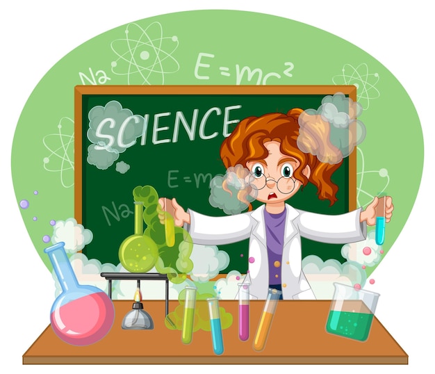 funny scientist experiment in laboratory