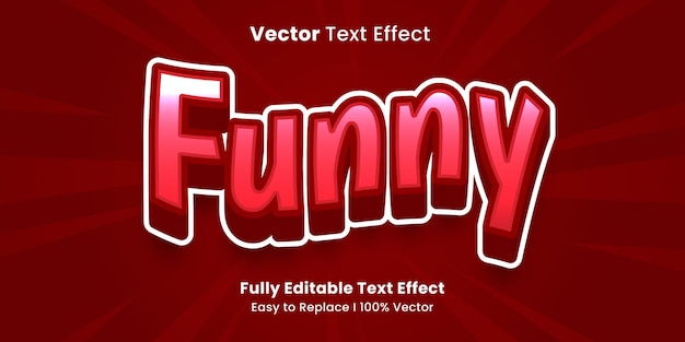 Funny Vector editable text effect