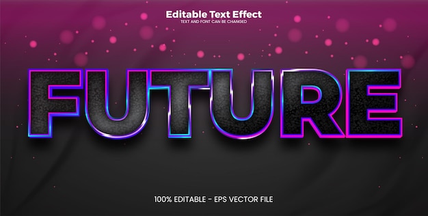 future editable text effect in modern trend style