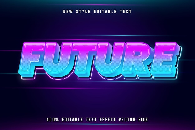 Future editable text effect modern neon style