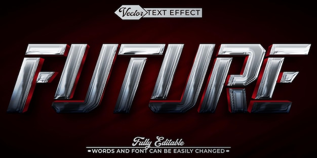 future vector editable text effect template