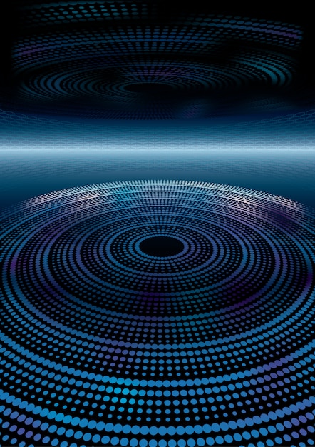futuristic abstract background with dotted layers
