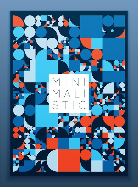 Futuristic abstract minimalistic cover template