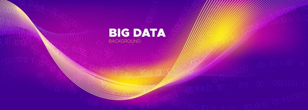 Futuristic background with big data network illustration