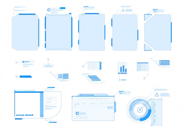 Futuristic car service, scanning and auto data analysis. Intelligent car banner. Futuristic isometric smart car and icons with machine benefits.  illustration