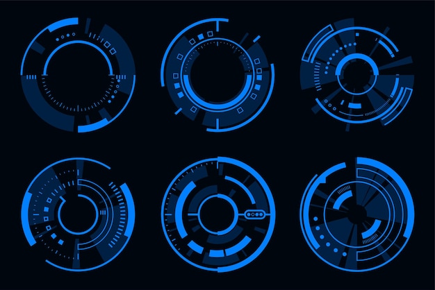 futuristic frame hud technology cyberpunk design element