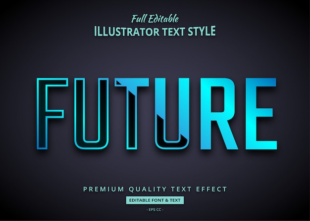 futuristic gradient text  effect