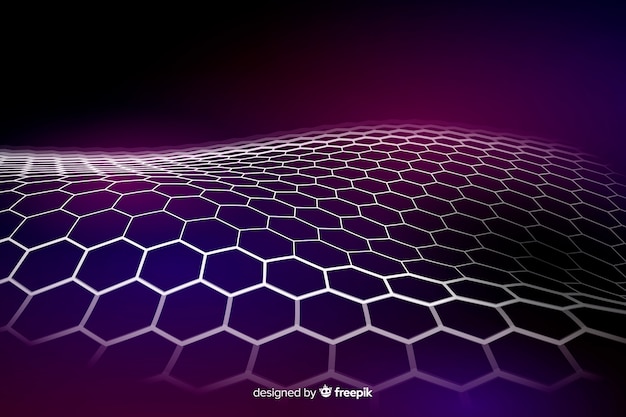 futuristic hexagonal net background
