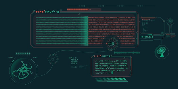 futuristic hud design of scifi data