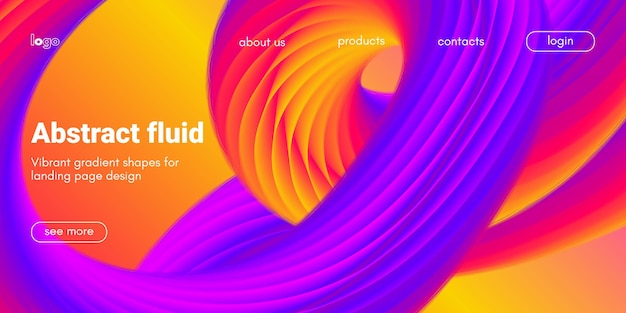 Futuristic liquid shape abstract fluid curved background