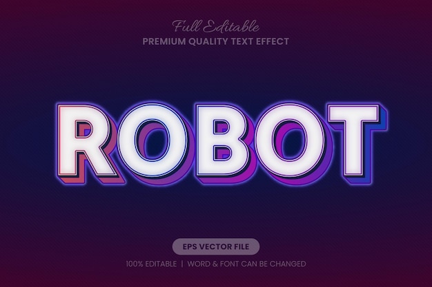 Futuristic Neon Glow and Gradient editable text effectfont graphic style perfect for futuristic