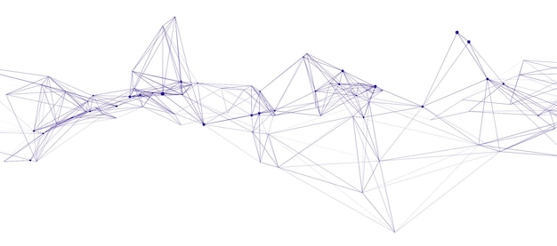 Futuristic network connection structure Concept of hi tech and future Communication and web concept Big data visualization Vector illustration