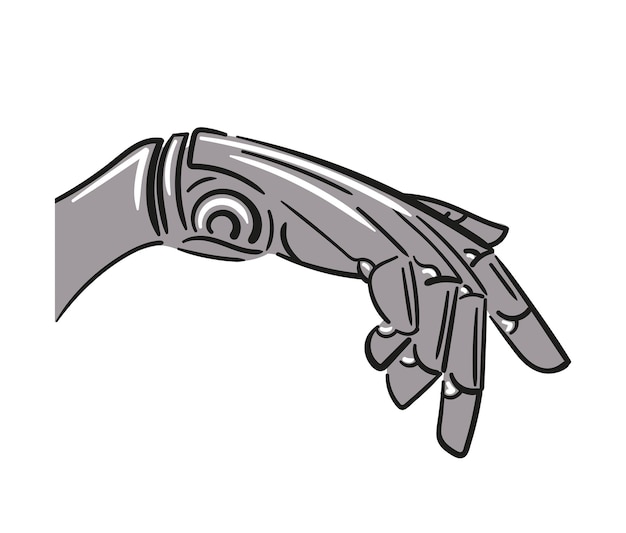 futuristic robotic hand Stylized artistic elements innovation Bionic hand Prosthetics inclusion
