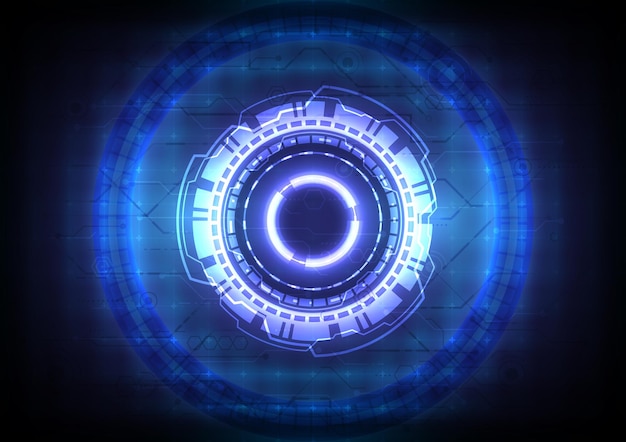 futuristic scifi glowing hud user digital infographic frame abstract hologram hitech background virtual reality technology connection of electric circle interface internet of data connection