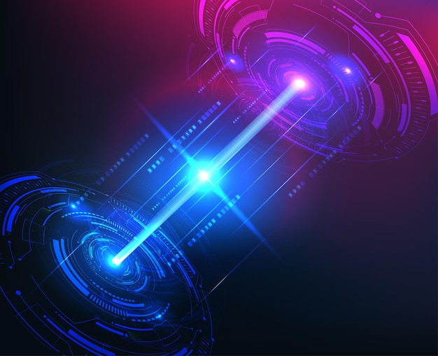 Futuristic techno background style sci fi blue collection hi tech data 3