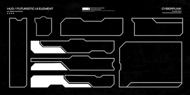 futuristic ui element design in cyberpunk style