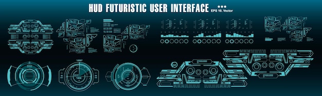 futuristic virtual graphic touch user interface hud dashboard display virtual reality technology screen target