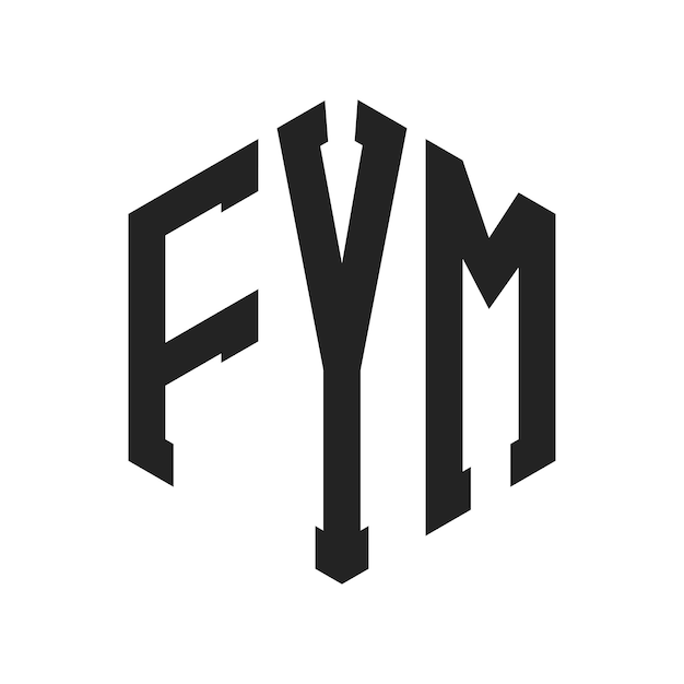 FYM Logo Design Initial Letter FYM Monogram Logo using Hexagon shape