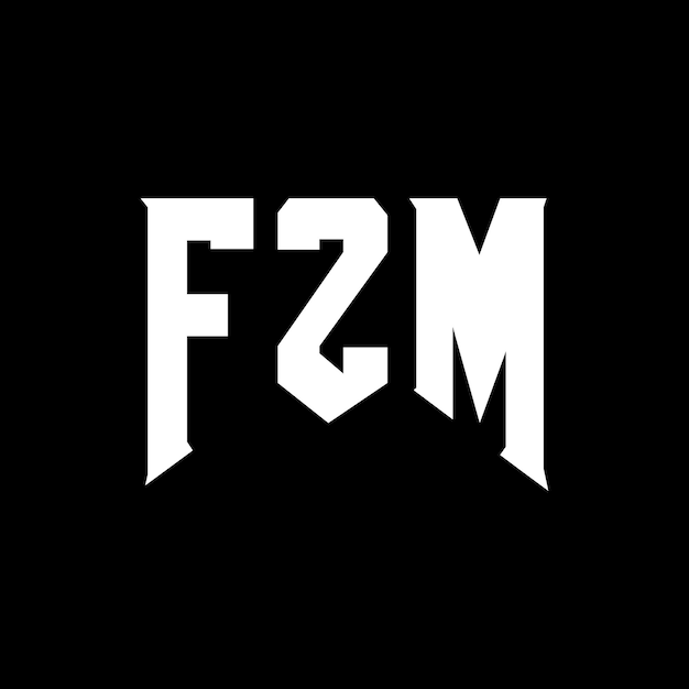 FZM letter logo design for technology company FZM logo design black and white color combination FZM logo FZM vector FZM design FZM icon FZM alphabet FZM typography logo design