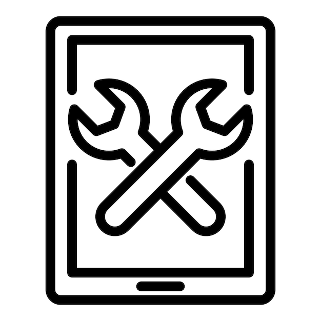 Gadget repair service icon Outline gadget repair service vector icon for web design isolated on white background