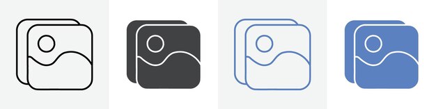 gallery icon vector set use for web