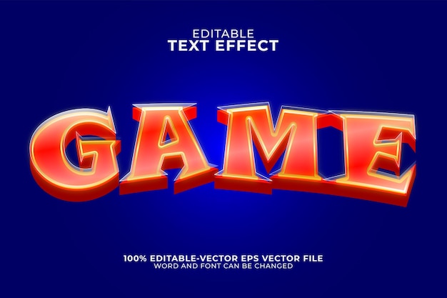 game 3d text effect 