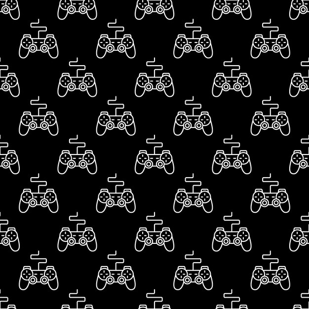 Game controller or Gamepad  seamless pattern