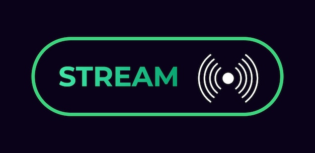 Game frame Stream overlay banner with button UI template Futuristic live interface Isolated streaming show graphic Vector square digital element